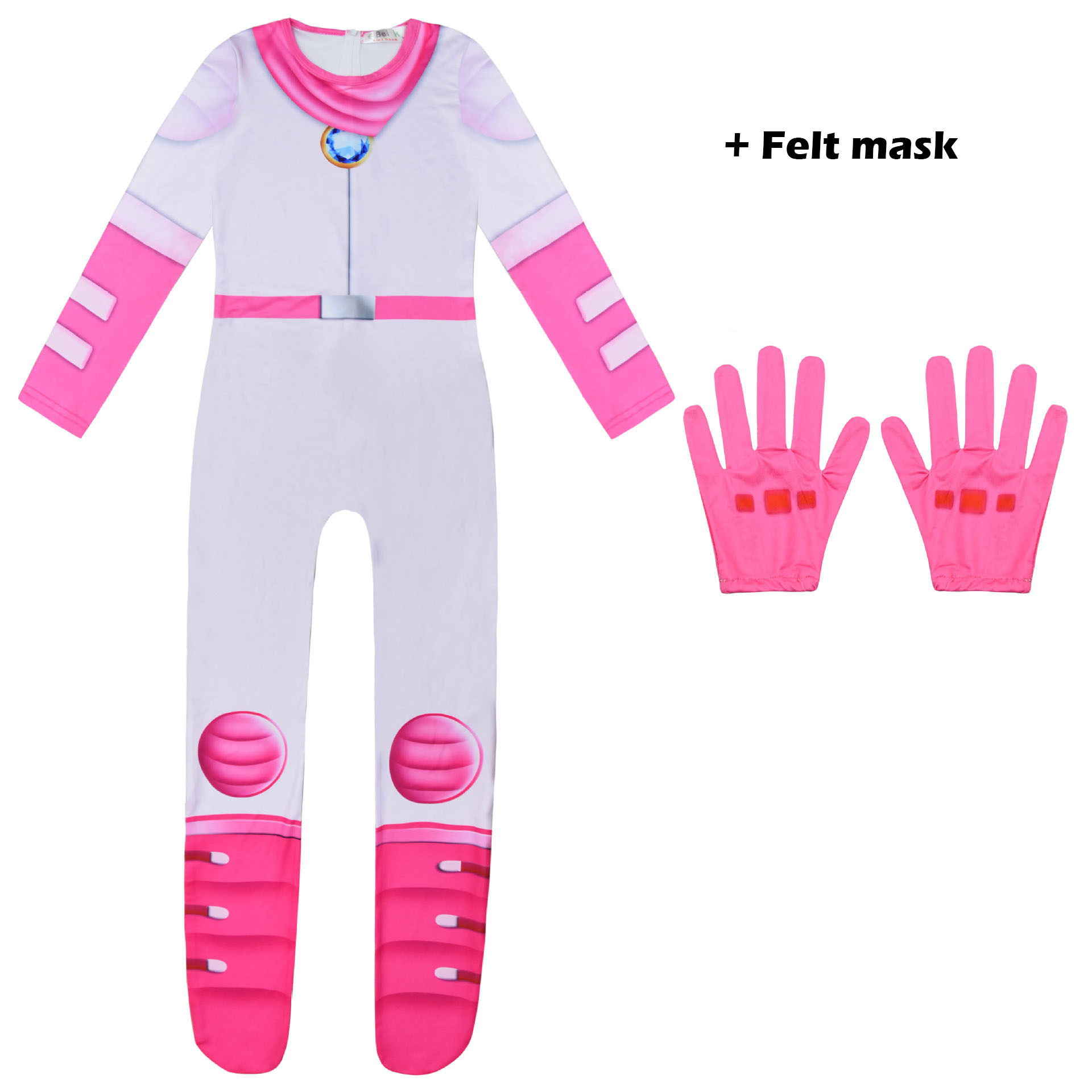 Halloween Girls Kids Peach Princess Onesie Outfit Cartoon Costume Cosplay Jumpsuit